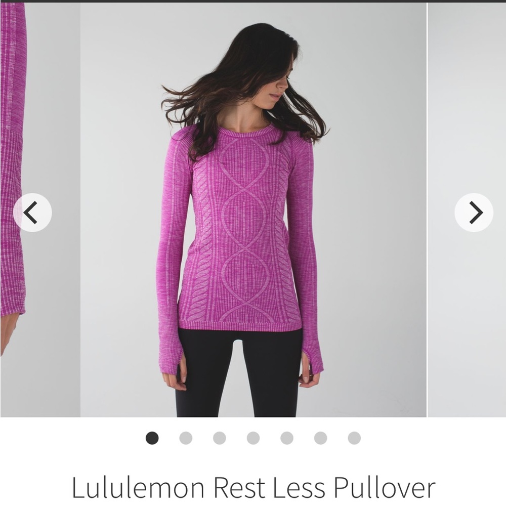 Lululemon Rest Less Pullover Heathered Ultra Violet size 8